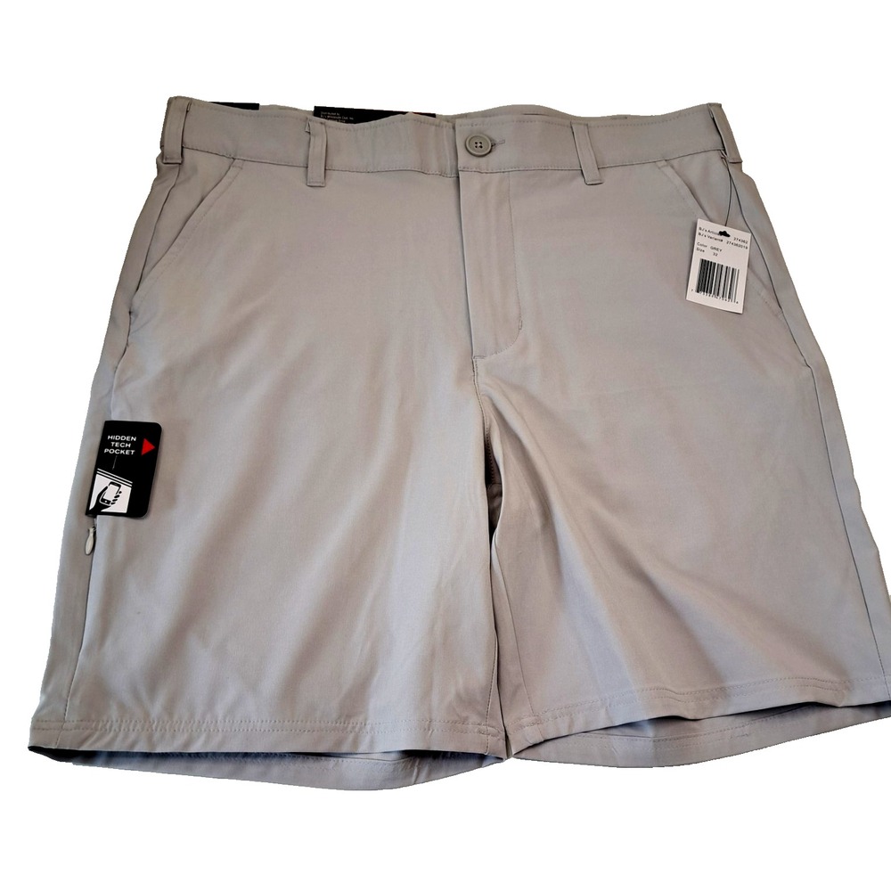 Members Only Tech Shorts Mens 32 NEW w Tags Gray Performance Casual  7" Inseam